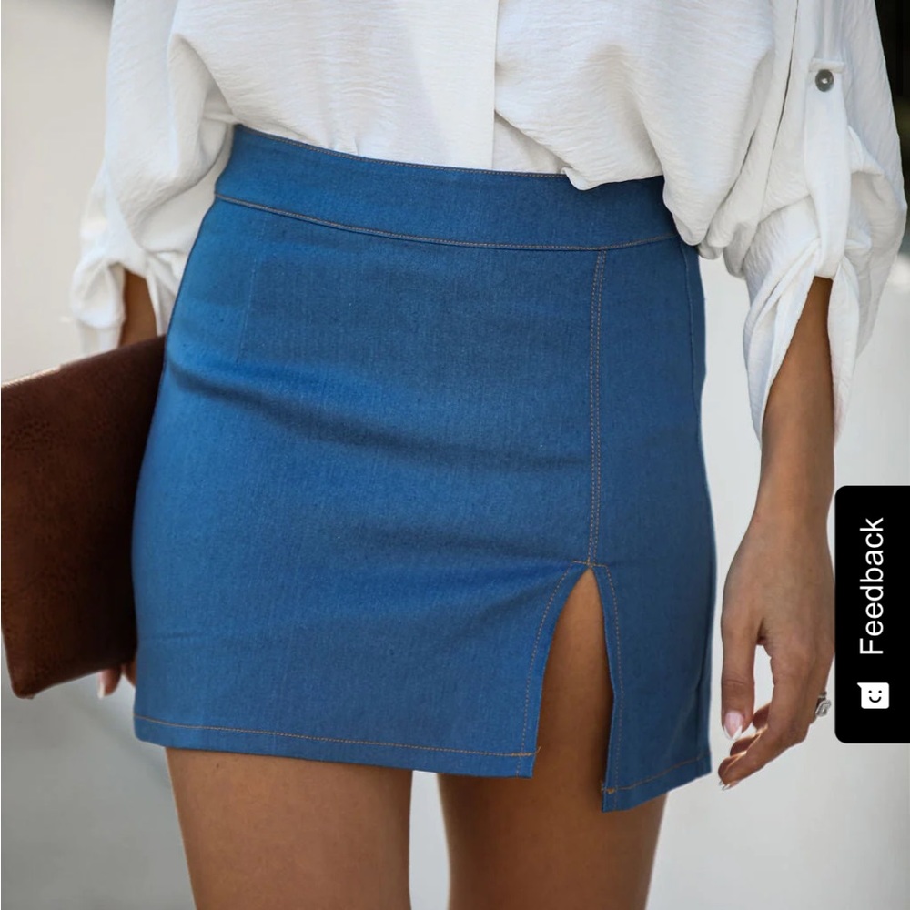 VICI Maddy Denim Mini Skirt, size small
